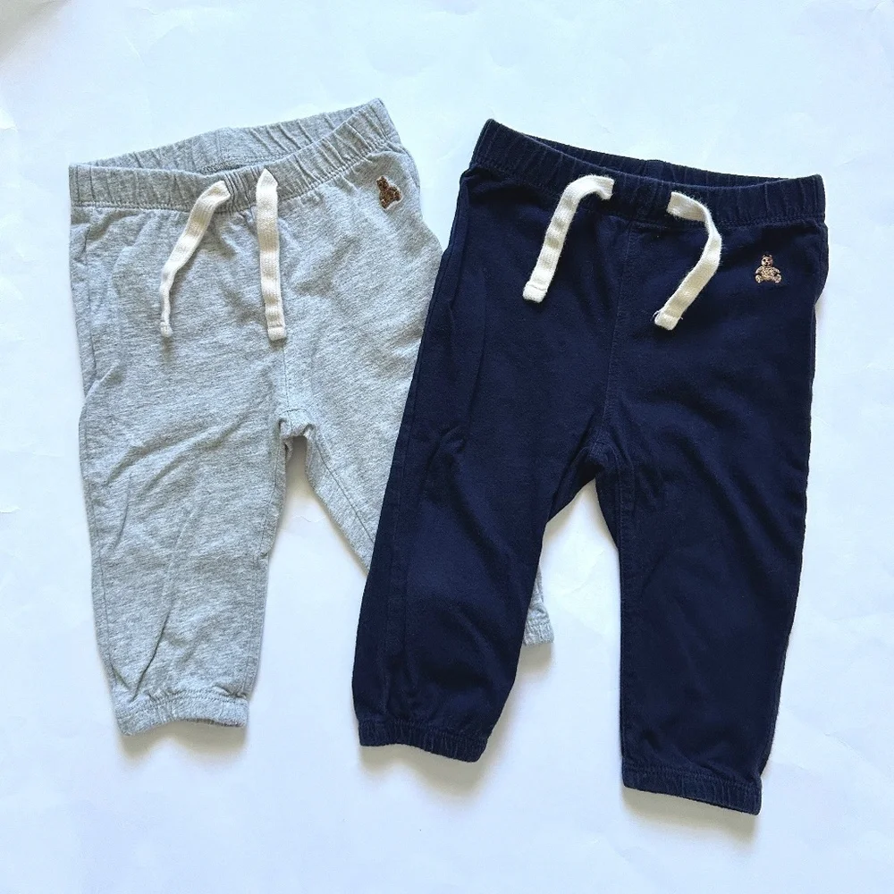 Baby Gap Pants Bundle Size 6-12M Grey Navy Blue
